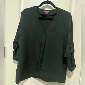 BLACK VINCE CAMUTO BLOUSE SIZE MEDIUM